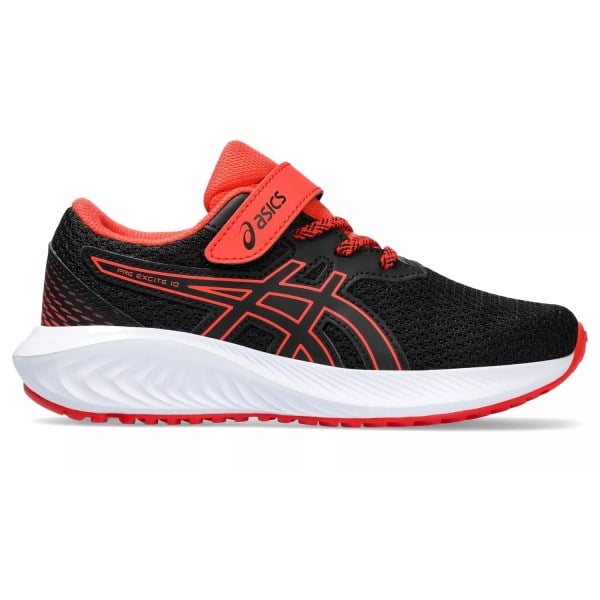 Asics Pre Excite 10 PS - Kids Running Shoes - Black/True Red