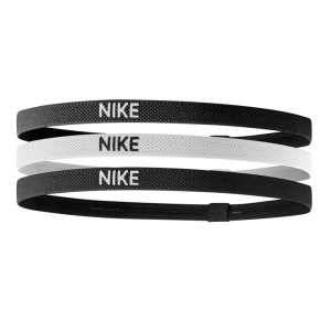 Nike Elastic Sports Headbands - 3 Pack - Black/White/Black
