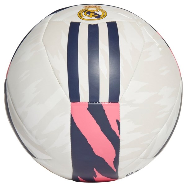 Adidas Real Madrid Club Soccer Ball - Size 5 - White/Spring Pink/Dark Blue