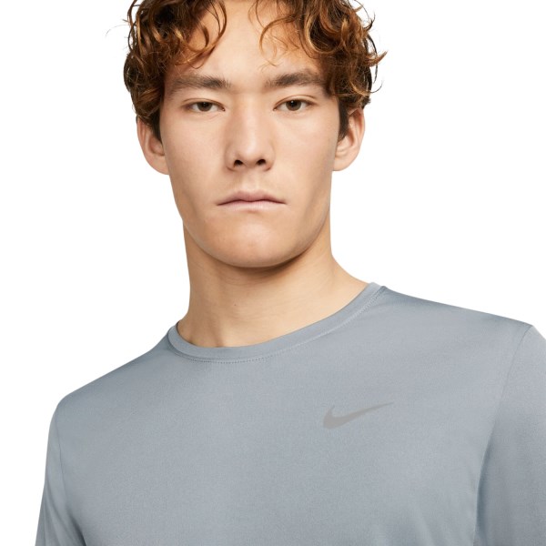 Nike Dri-Fit Miler Mens Long Sleeve Running Top - Smoke Grey/Reflective Silver
