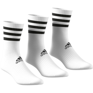 Adidas 3-Stripes Cushioned Crew Socks - 3 Pairs - Triple White