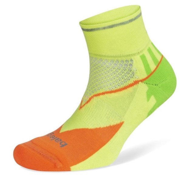 Balega Enduro Reflective Quarter Running Socks - Multi/Neon
