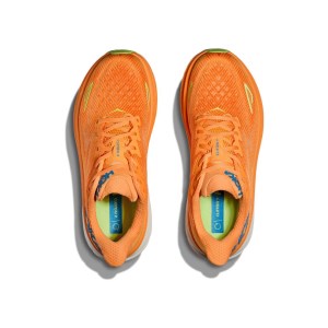 Hoka Clifton 9 - Mens Running Shoes - Solar Flare/Lettuce