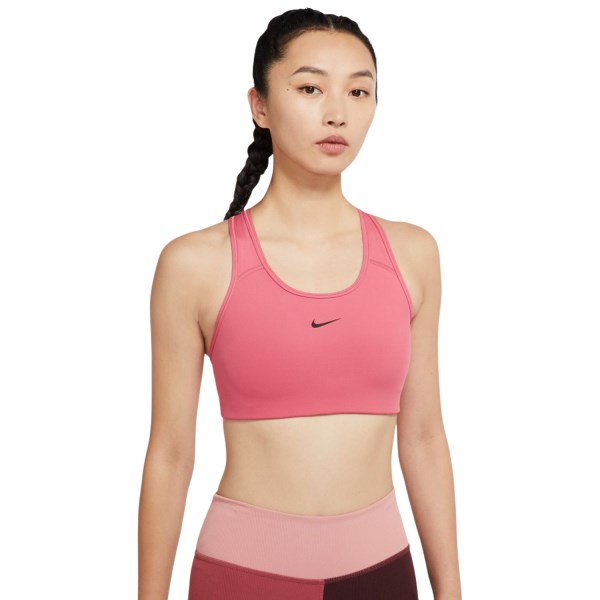 Nike Swoosh Womens Sports Bra - Archaeo Pink/Black