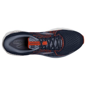 Brooks Adrenaline GTS 21 - Mens Running Shoes - Navy/Red Clay/Grey