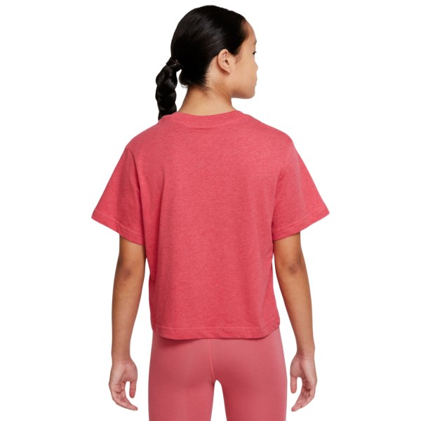 Nike Sportswear Essential Boxy Kids Girls T-Shirt - Archaeo Pink/HTR/Rush Maroon