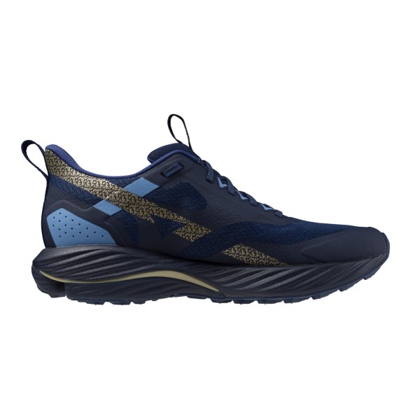 Mizuno Wave Rider TT 2 - Mens Trail Running Shoes - Estate Blue/Golden Halo/Parisian Blue