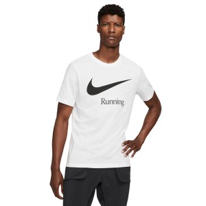 Nike Dri-Fit Mens Running T-Shirt - White/Black