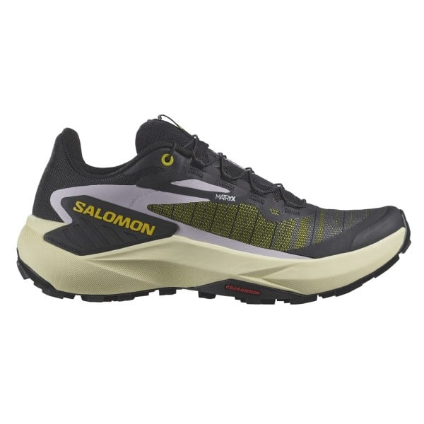 Salomon Genesis - Womens Trail Running Shoes - Black/Sulphur/Opetal