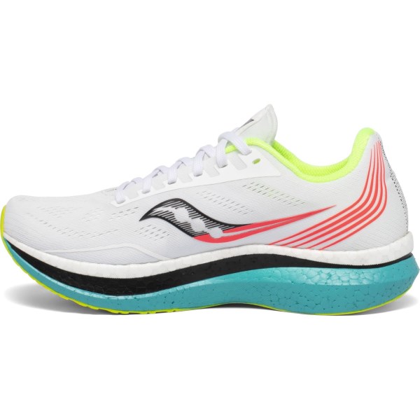 Saucony Endorphin Pro - Mens Road Racing Shoes - White/Mutant