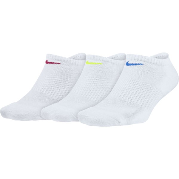 Nike Everyday Cushion Womens No-Show Socks - 3 Pack - White/Multi