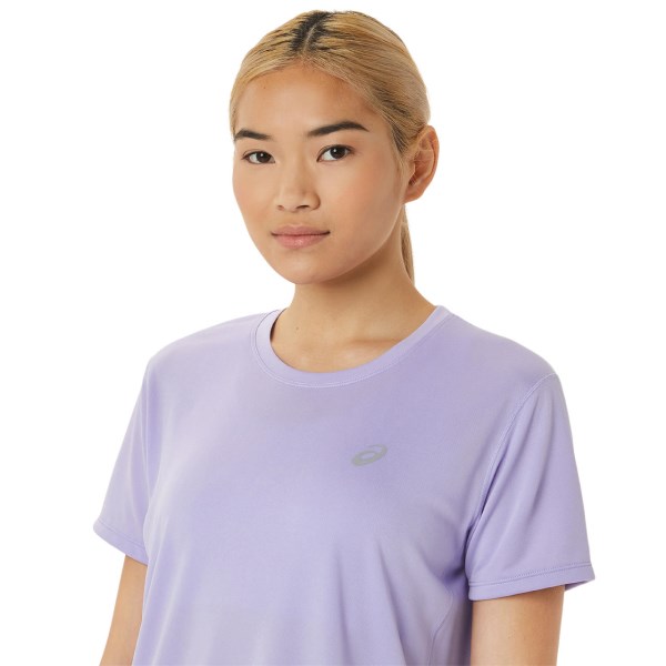 Asics Silver Womens Short Sleeve Running T-Shirt - Vapor
