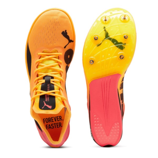 Puma evoSpeed Nitro Elite 2 LD - Unisex Track and Field Shoes - Sun Stream/Sunset Glow/Black