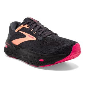 Brooks Ghost Max - Womens Running Shoes - Black/Papaya/Raspberry