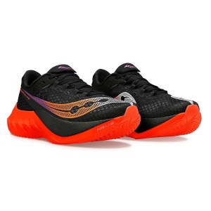 Saucony Endorphin Pro 4 - Womens Road Racing Shoes - Black/Vizi Red