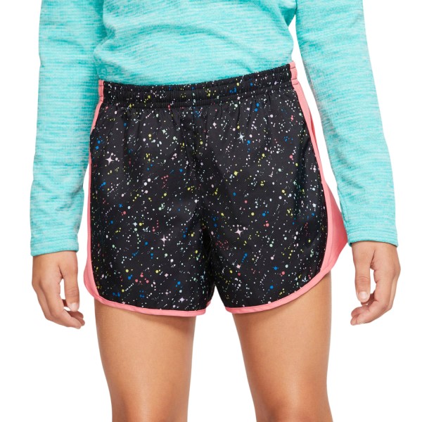 Nike Dri-Fit Tempo Kids Girls Running Shorts - Black/Pink Gaze