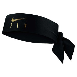 Nike Head Tie Fly Icon Headband - Black/Metallic Gold