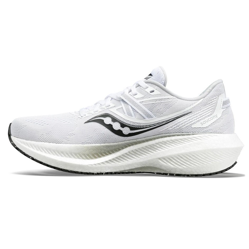 Saucony Triumph 20 - Mens Running Shoes - White/Black | Sportitude