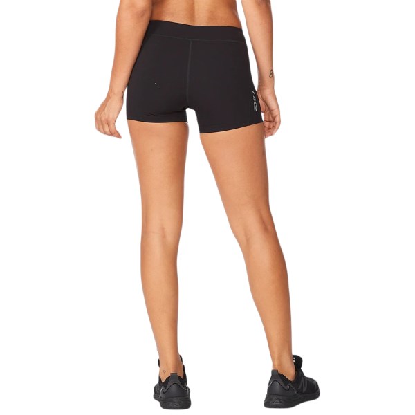 2XU Form Mid-Rise 4 Inch Womens Compression Shorts - Black/Silver