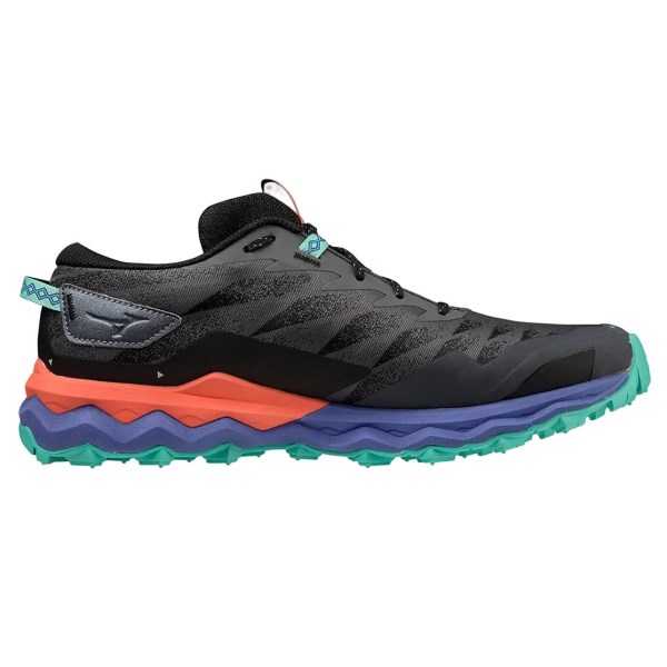Mizuno Wave Daichi 7 - Mens Trail Running Shoes - Iron Gate/Ebony/Living Coral