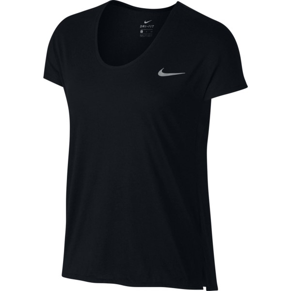 Nike Miler Soft X Back Womens Running T-Shirt - Black