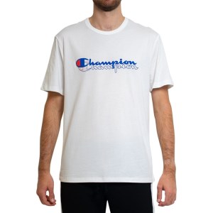 Champion Sports Stripe Mens T-Shirt - White