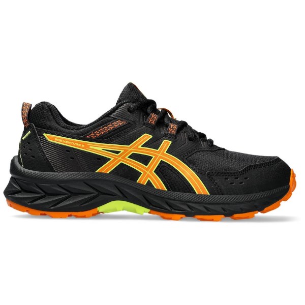 Asics Gel Venture 9 GS - Kids Trail Running Shoes - Black/Bright Orange
