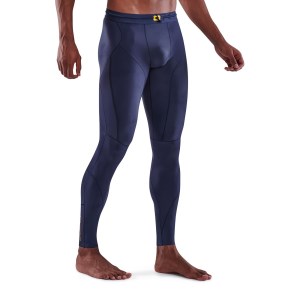 Skins Series-5 Mens Compression Long Tights - Navy Blue