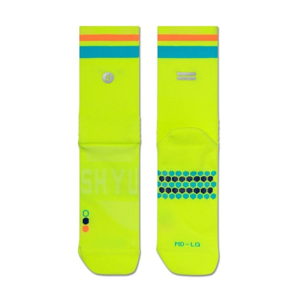 Shyu Half Crew Racing Socks - Volt/Pacific/Orange