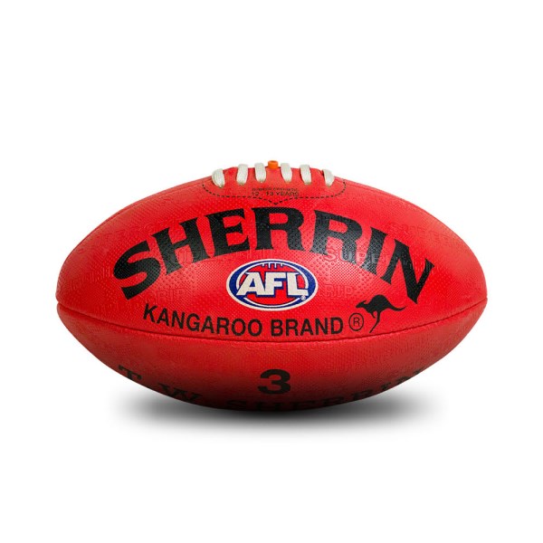 Sherrin KB Synthetic Rubber AFL Kids Football - Size 3 - Red
