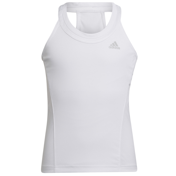 Adidas Club Kids Girls Tennis Tank Top - White/Grey