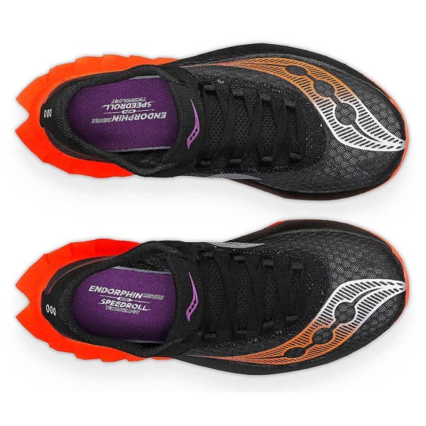 Saucony Endorphin Pro 4 - Mens Road Racing Shoes - Black/Vizi Red