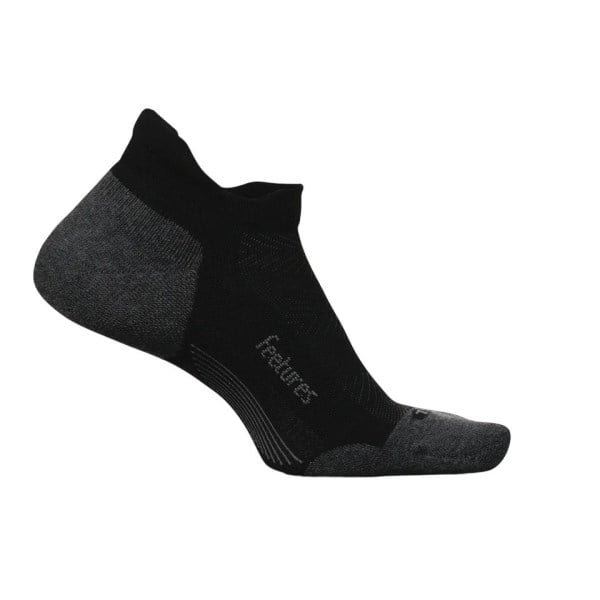 Feetures Elite Max Cushion No Show Tab Running Socks - Black