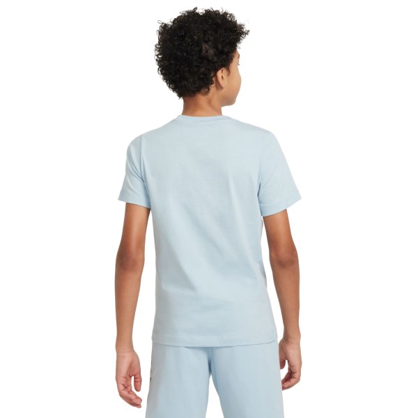 Nike Sportswear Cotton Kids T-Shirt - Light Armory Blue/Ashen Slate/White