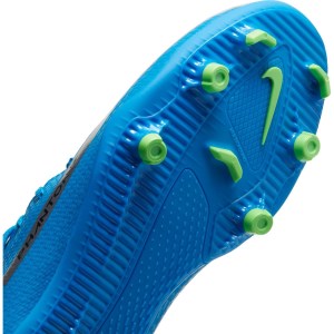 Nike Jr Phantom GT Club Dynamic Fit MG - Kids Football Boots - Photo Blue/Metallic Silver/Rage Green