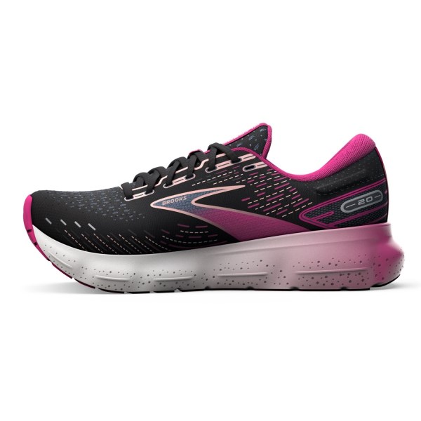 Brooks Glycerin 20 - Womens Running Shoes - Black/Fuchsia/Linen