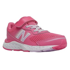 New Balance 680v6 Velcro - Kids Running Shoes - Sporty Pink/Astral Glow