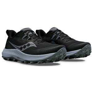 Saucony Peregrine 14 - Womens Trail Running Shoes - Black/Carbon