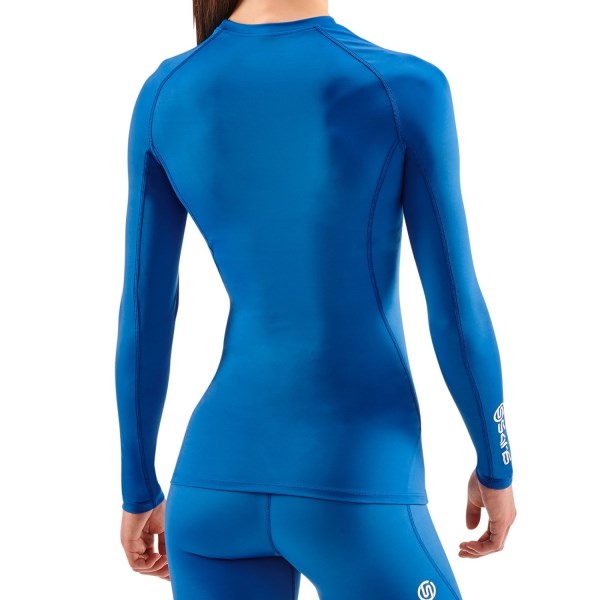 Skins Series-1 Womens Compression Long Sleeve Top - Bright Blue