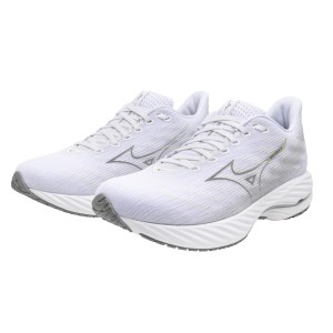 Mizuno Wave Rider 28 - Mens Running Shoes - White/Ultimate Gray/Nimbus Cloud