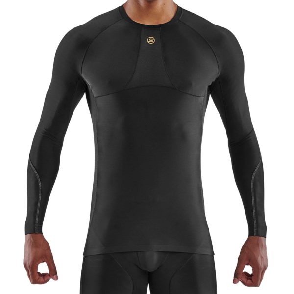 Skins Series-5 Mens Compression Long Sleeve Top - Black