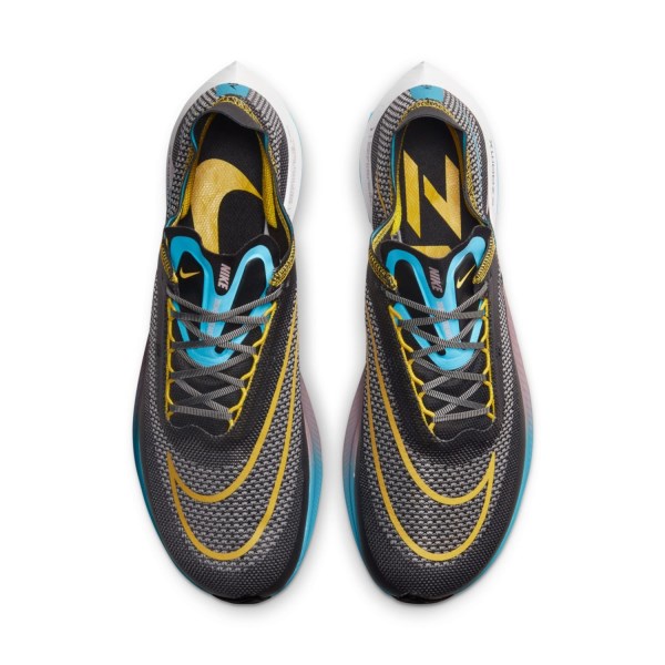 Nike ZoomX Streakfly - Mens Road Racing Shoes - Black/Chlorine Blue/Dark Sulfur/White