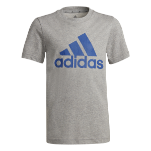 Adidas Essentials Logo Kids T-Shirt - Medium Grey/Heather/Bold Blue