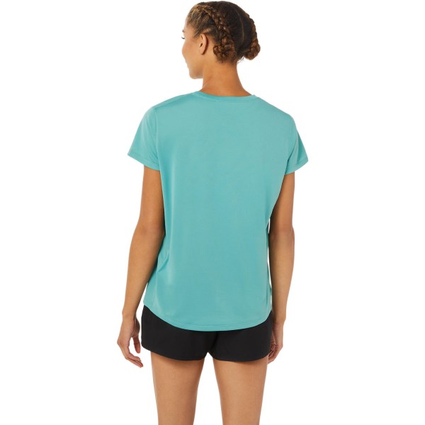 Asics Silver Womens Short Sleeve Running T-Shirt - Sage