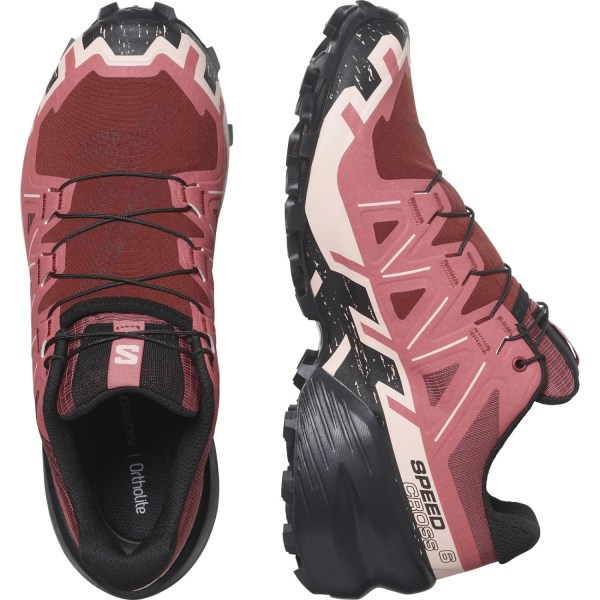 Salomon Speedcross 6 - Womens Trail Running Shoes - Cow Hide/Black/English Rose