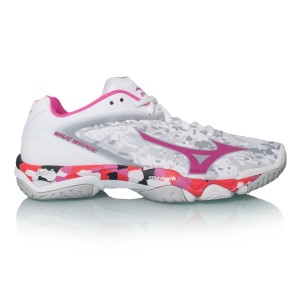 Mizuno Wave Mirage - Womens Netball Shoes - White/Electric/Diva Pink