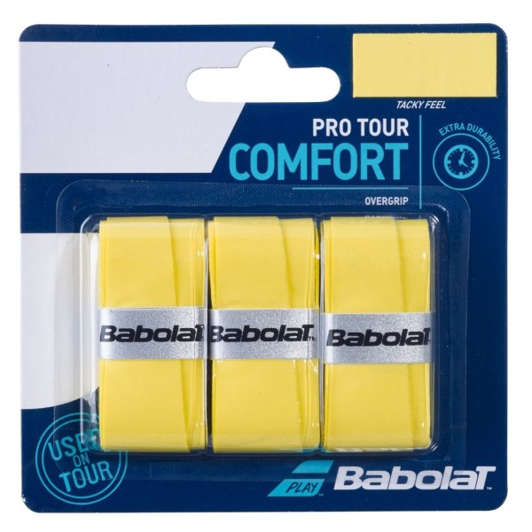 Babolat Pro Tour Tennis Overgrip - 3 Pack - Yellow