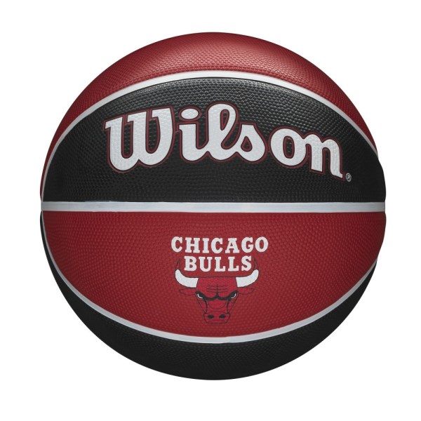 Wilson Chicago Bulls NBA Team Tribute Outdoor Basketball - Size 7 - Red/Black