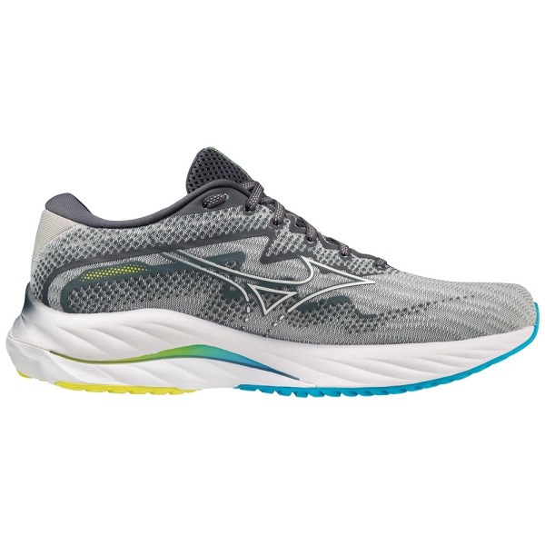 Mizuno Wave Rider 27 - Mens Running Shoes - Pearl Blue/White/Bolt