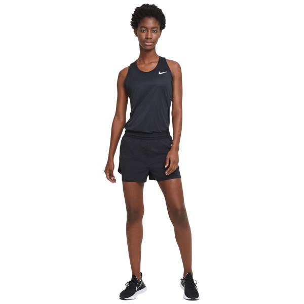 Nike Tempo Luxe 2-in-1 Womens Running Shorts - Black/Reflective Silver